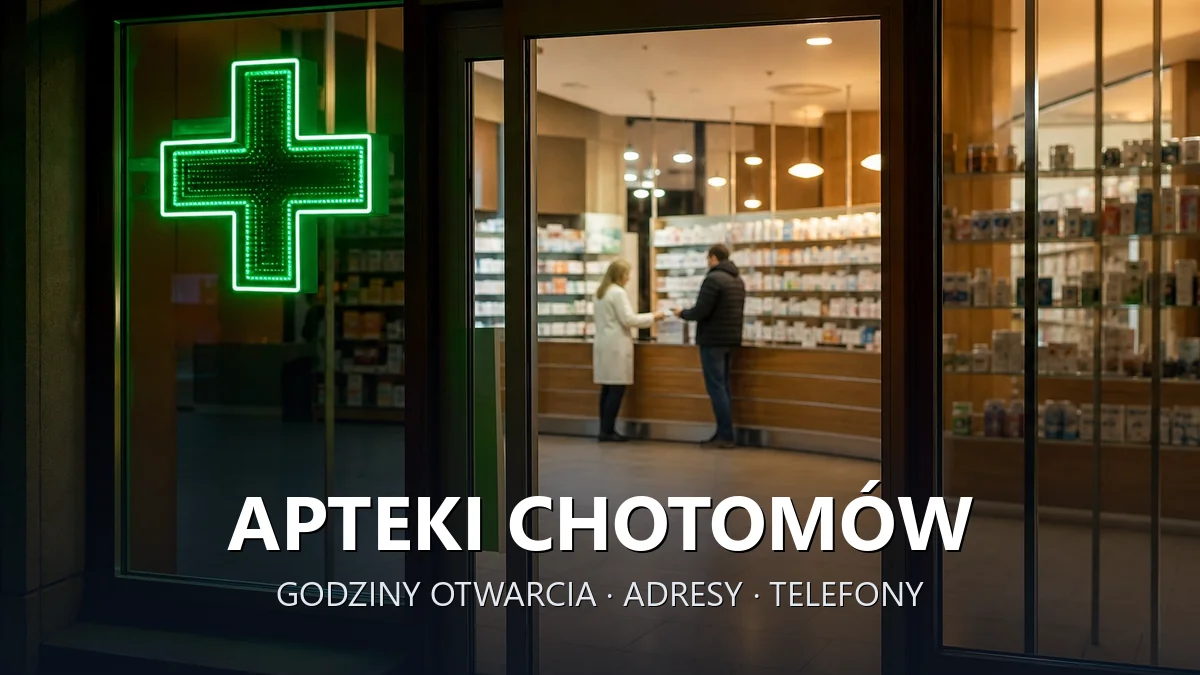 Apteki Chotomów, gmina Jabłonna, powiat legionowski - adresy, telefony, godziny otwarcia