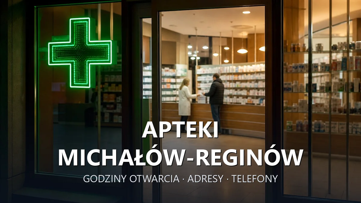 Apteki Michałów-Reginów, gmina Wieliszew, powiat legionowski - adresy, telefony, godziny otwarcia