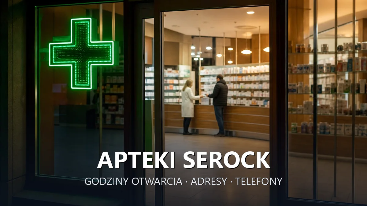 Apteki Serock, powiat legionowski - adresy, telefony, godziny otwarcia