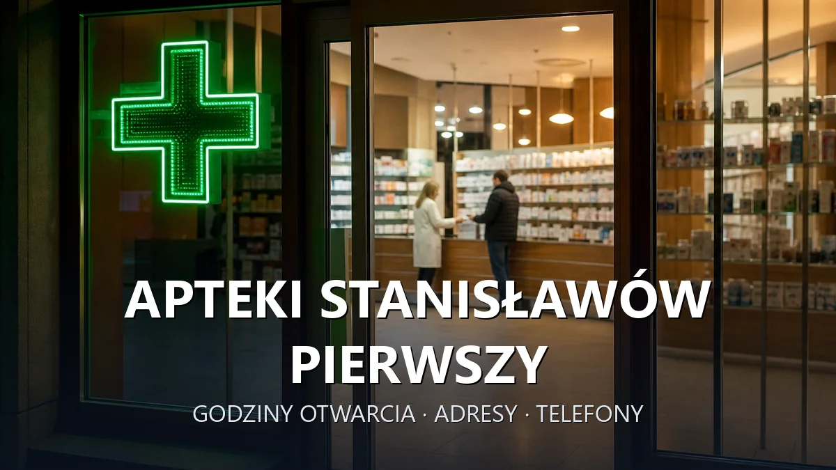 Apteki Stanisławów Pierwszy, gmina Nieporęt, powiat legionowski - adresy, telefony, godziny otwarcia