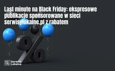 Obraz do artykułu: Last minute na Black Friday: ekspresowe publikacje sponsorowane w sieci serwisylokalne.pl z rabatem