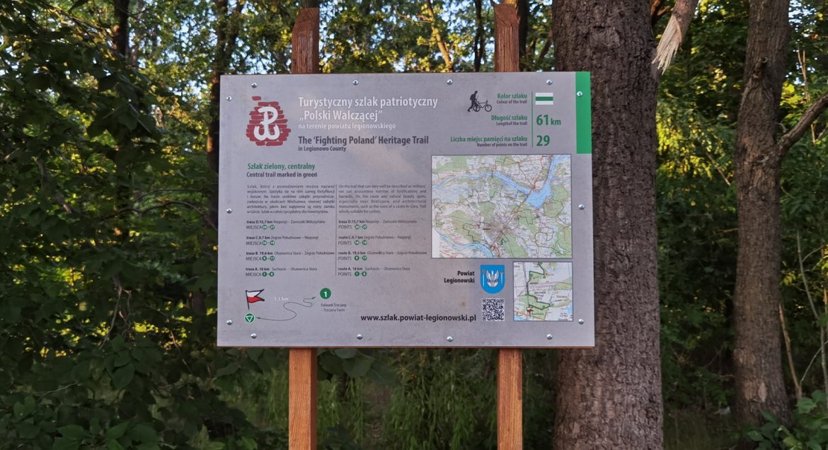 Powiat Legionowo: Nowe tablice na szlaku zielonym