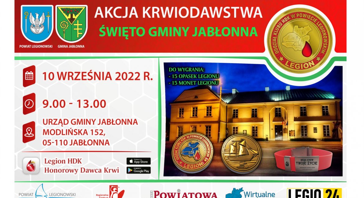 Powiat Legionowo: Akcja krwiodawstwa w Jabłonnie