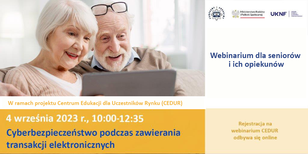 Powiat Legionowo: Bezpłatny webinar dla seniorów