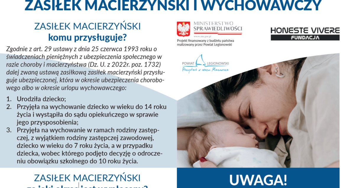 Zasiłek macierzyński i wychowawczy