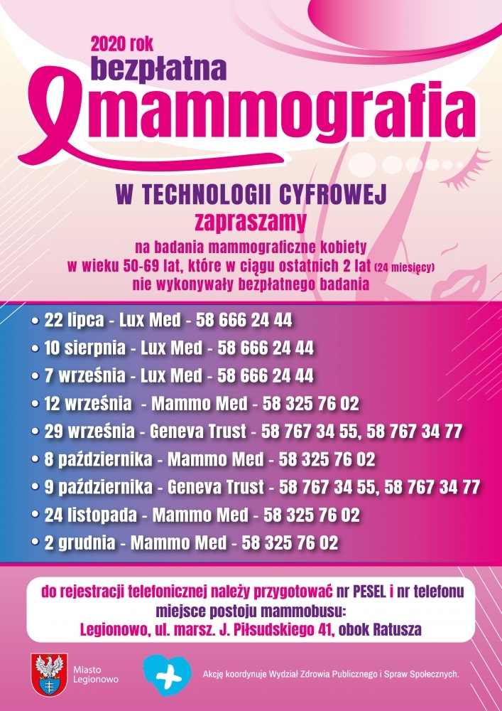 UM Legionowo: Bezpłatna mammografia (12 września) - twojeLegionowo