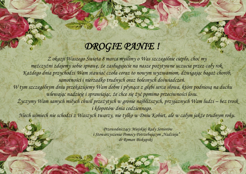 UM Legionowo: Drogie Panie!