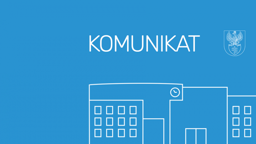 Na grafice napis komunikat