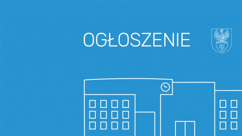 Na grafice napis ogłoszenie
