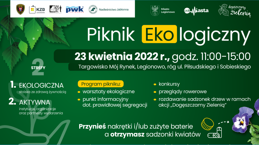 Plakat: Dogęszczamy zielenią - piknik ekologiczny; treść w artykule