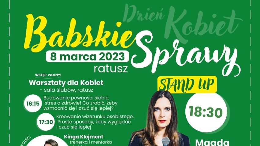 Fragment plakatu wydarzenia - Babskie Sprawy - Dzień Kobiet