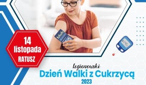 Plakat informujący o dniu walki z cukrzycą.