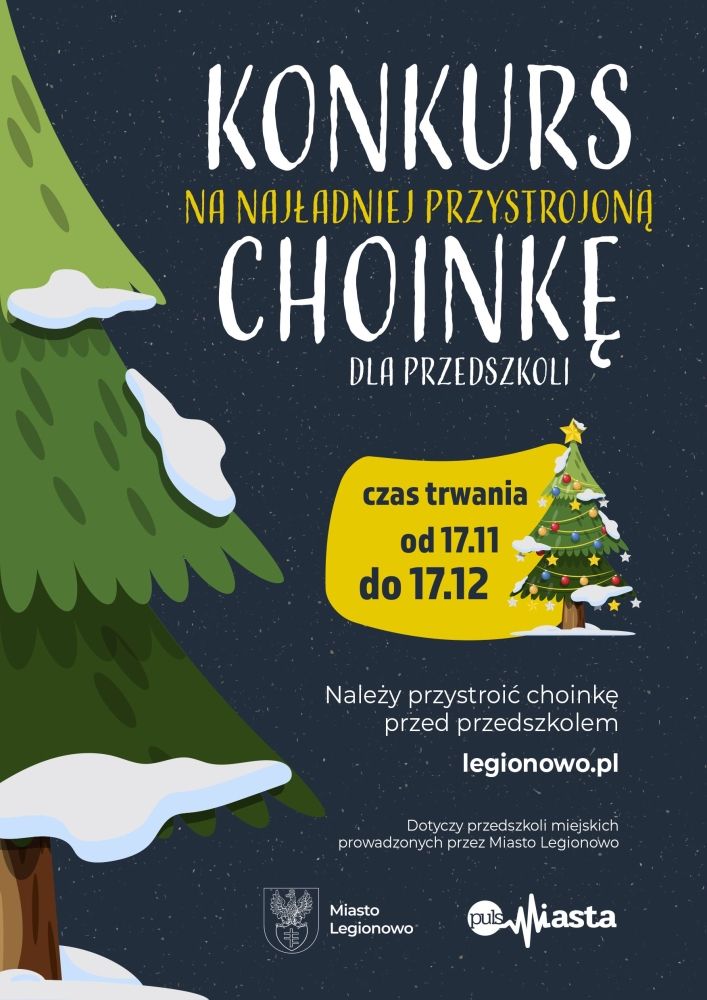 Plaka konkursu na najladniejsza choinke