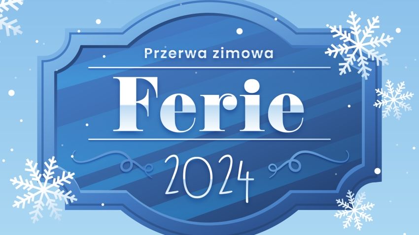 Grafika promująca Ferie 2024 w Legionowie