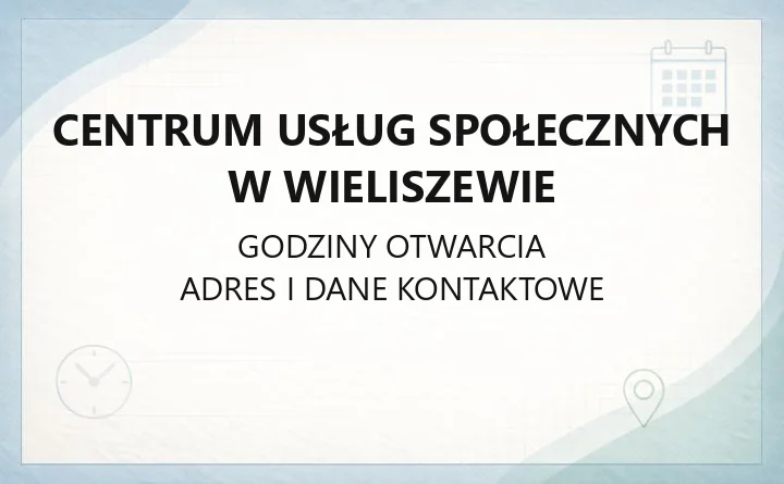 Centrum Usług Społecznych w Wieliszewie - kontakt, godziny, świadczenia i pomoc prawna