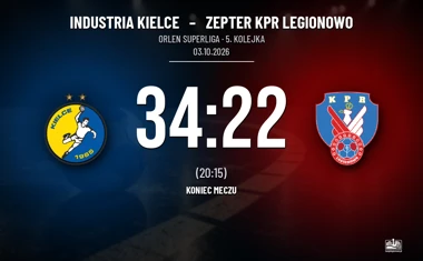 [PIŁKA RĘCZNA] Industria Kielce – Zepter KPR Legionowo 34:22. Trudny wyjazd legionowian w ORLEN Superlidze