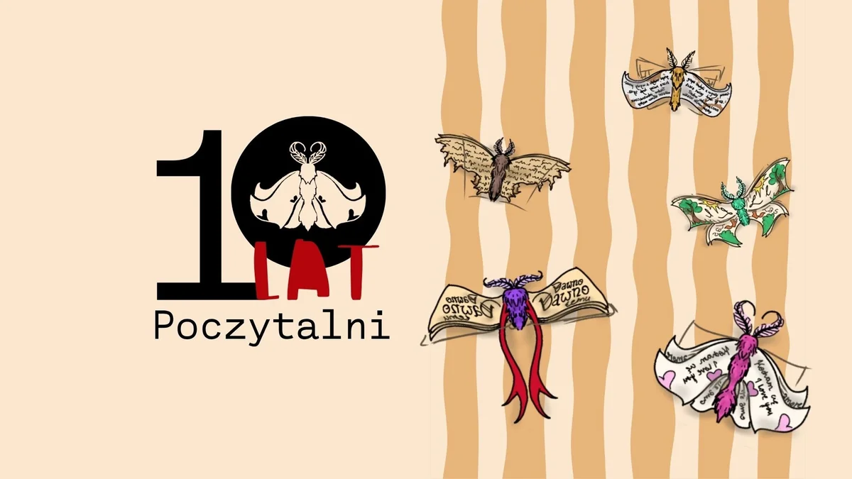 Grafika promocyjna wydarzenia 10. urodziny Poczytalni