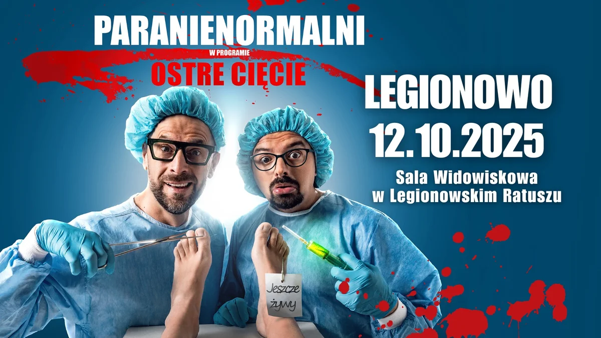 Grafika promocyjna wydarzenia Kabaret Paranienormalni z nowym programem w Legionowie