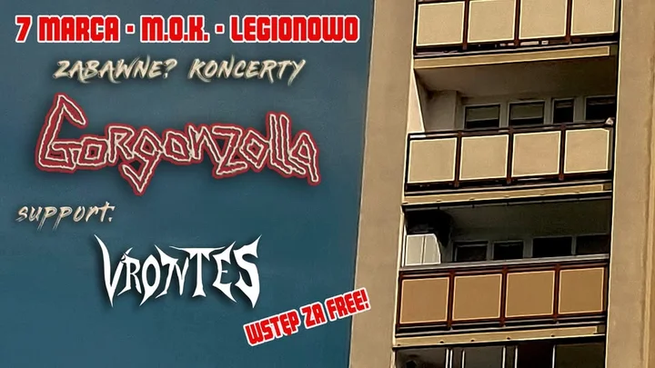 Grafika promocyjna wydarzenia Gorgonzolla — koncert promujący „Zabawne?” w MOK Legionowo (7 marca 2026)