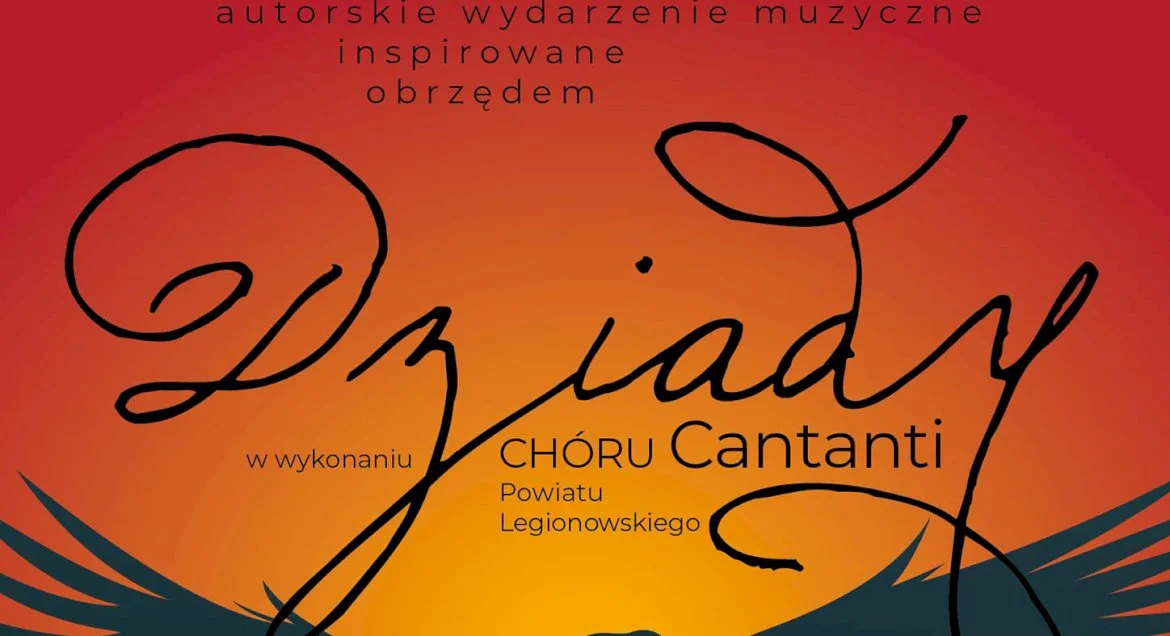 Grafika promocyjna wydarzenia Misterium muzyczne w wykonaniu Chóru Cantanti Powiatu Legionowskiego