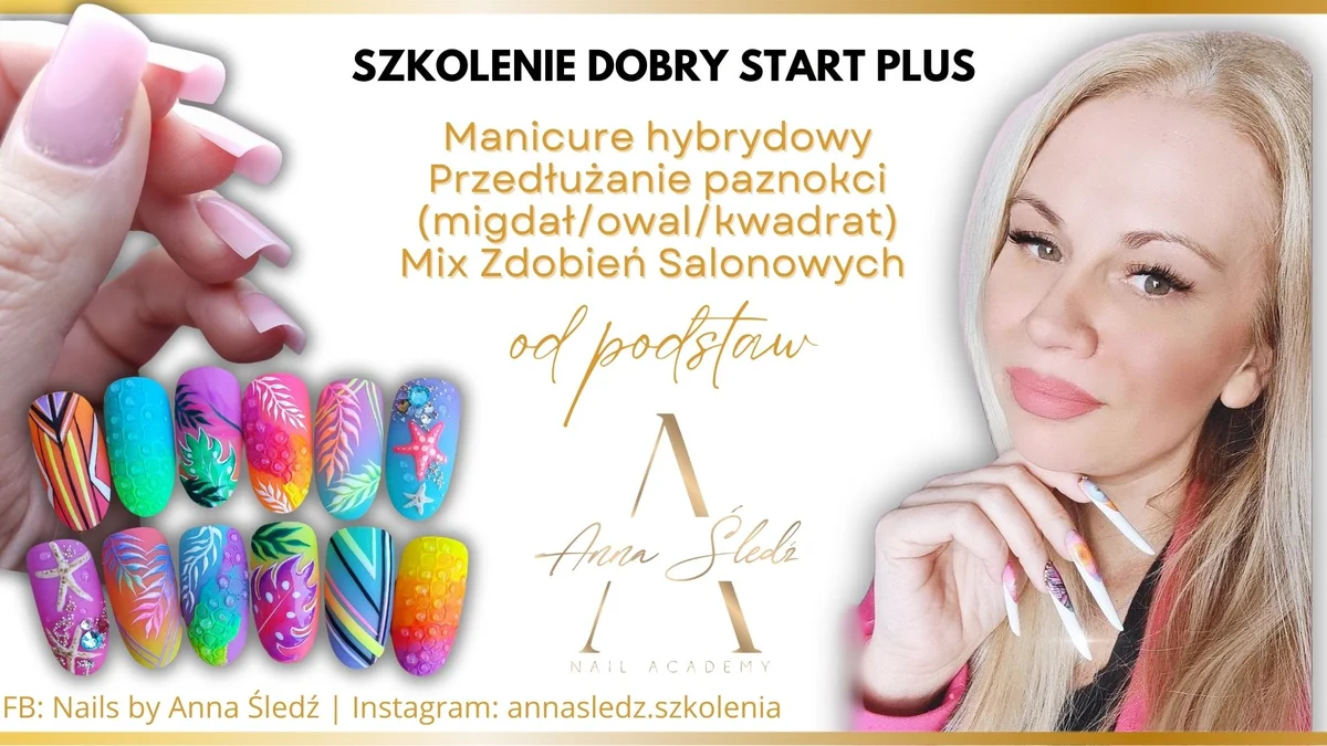 Grafika promocyjna wydarzenia Profesjonalne szkolenie z manicure i stylizacji paznokci w Legionowie