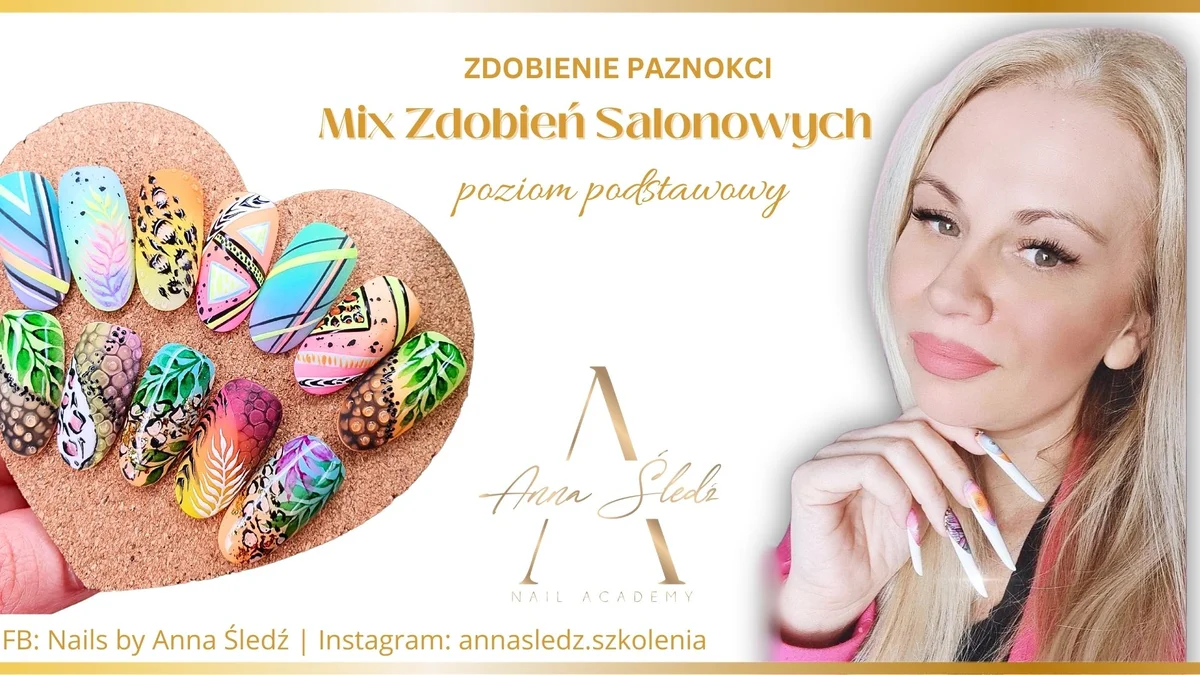 Grafika promocyjna wydarzenia Profesjonalne szkolenie z technik zdobienia paznokci w Legionowie