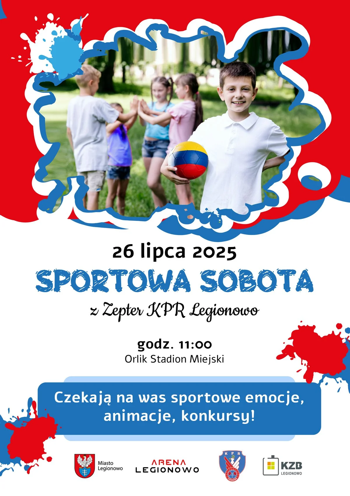 Grafika promocyjna wydarzenia Sportowe zajęcia z Zepter KPR Legionowo na Orliku przy Stadionie Miejskim
