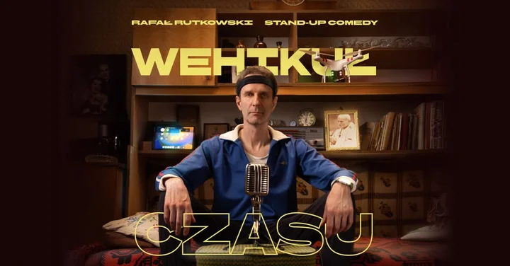 Grafika promocyjna wydarzenia Stand-up Legionowo: Rafał Rutkowski – „Wehikuł czasu”