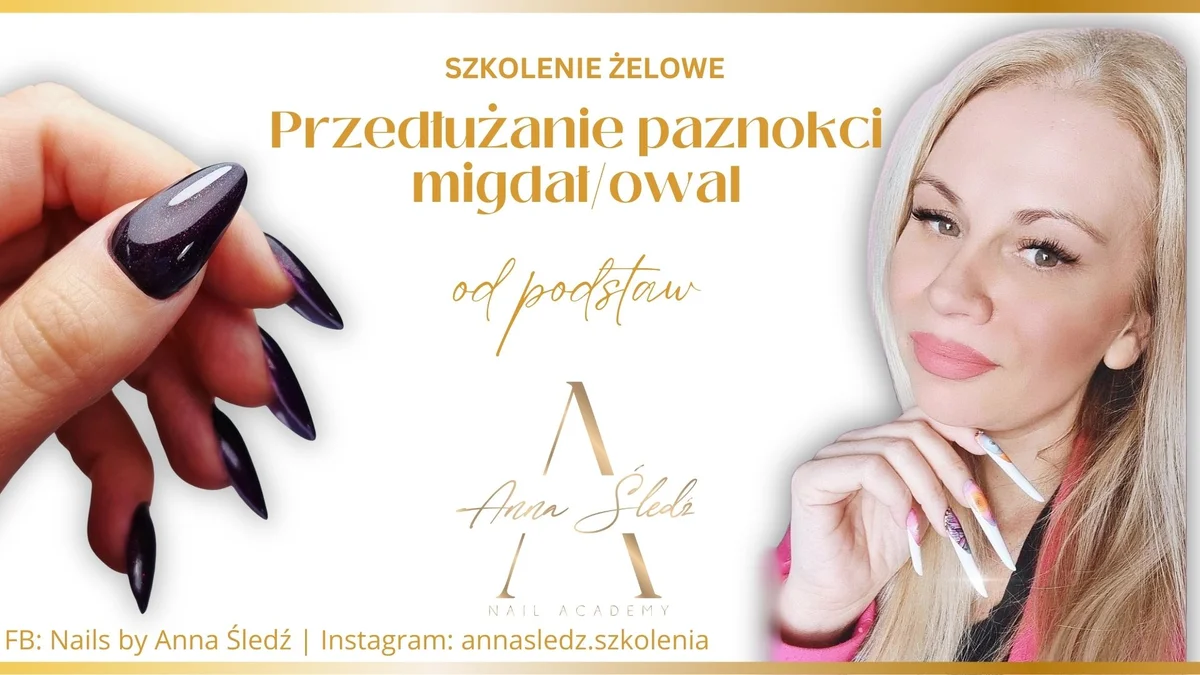 Grafika promocyjna wydarzenia Szkolenie podstawowe z przedłużania paznokci metodą żelową w Legionowie