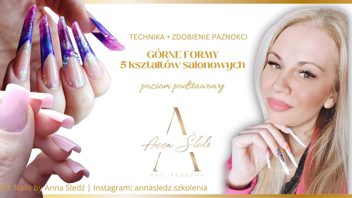 Grafika promocyjna wydarzenia Szkolenie z przedłużania paznokci metodą Górnych Form w Legionowie