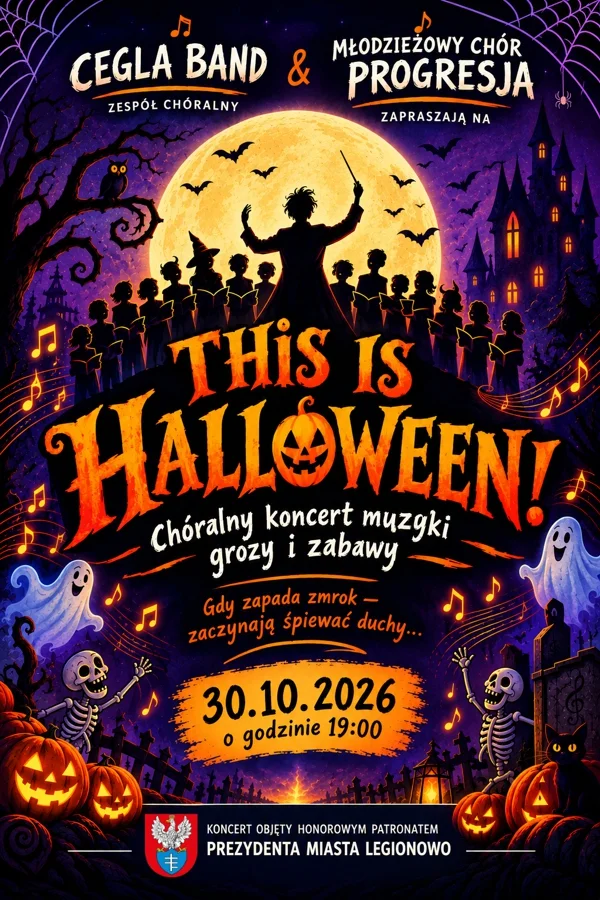 Grafika promocyjna wydarzenia This is Halloween – chóralny koncert muzyki grozy i zabawy