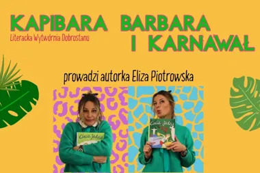 Grafika promocyjna wydarzenia Kapibara Barbara – warsztaty dla dzieci