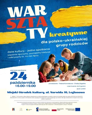 Grafika promocyjna wydarzenia Kreatywne warsztaty dla polsko-ukraińskiej grupy rodziców