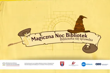 Grafika promocyjna wydarzenia Magiczna Noc Bibliotek 2026