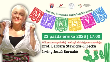 Grafika promocyjna wydarzenia Meksyk, literatura i dialog kultur w Poczytalni