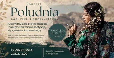 Grafika promocyjna wydarzenia Salon Artystyczny – koncert Karoliny Beimcik „Południa”