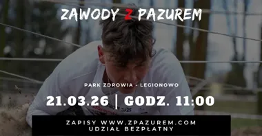 Grafika promocyjna wydarzenia Z PAZUREM 2026 — zawody funkcjonalne w Legionowie