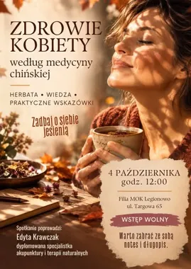Grafika promocyjna wydarzenia Zdrowie kobiety według medycyny chińskiej