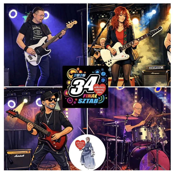 Grafika promocyjna wydarzenia Vataha – koncert na WOŚP w LO im. Marii Konopnickiej w Legionowie