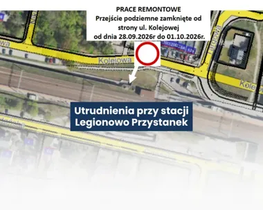 Pochylnia przy stacji Legionowo Przystanek zostanie czasowo zamknięta