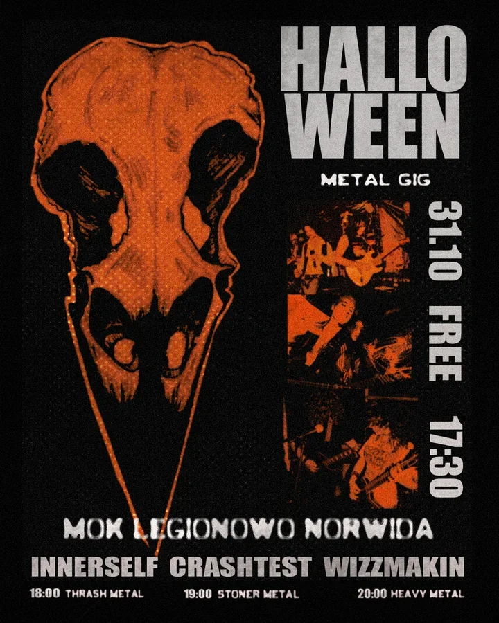 Halloween Metal Gig w Legionowie - trzy kapele, jeden mroczny wieczór.