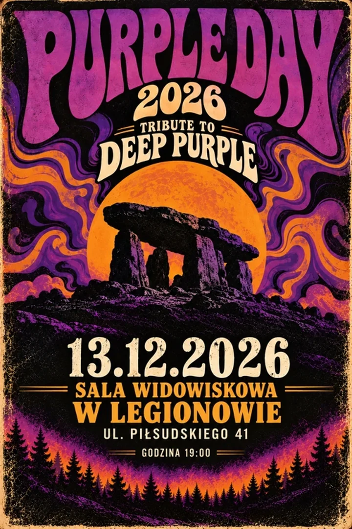 Purple Day 2026 w Legionowie. Deep Purple zabrzmią w ratuszu