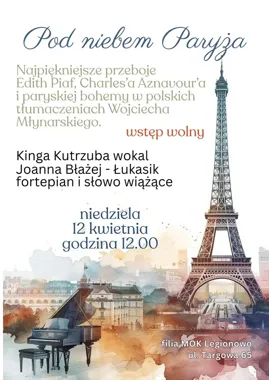 Francuski koncert w Legionowie, który przeniesie słuchaczy prosto do Paryża