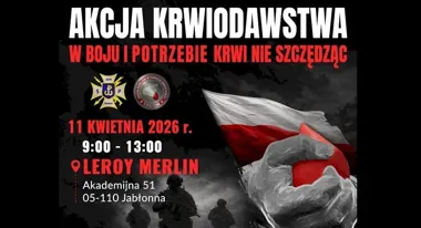 Krew popłynie w Jabłonnie. Dawcy spotkają się przy Leroy Merlin
