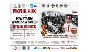 W Serocku będzie można oddać krew. Piknik HDK łączy pamięć i pomoc