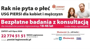 Bezpłatne USG sutka w Legionowie. Zapisy ruszą, a miejsc będzie mało