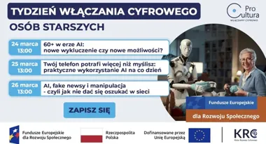 Tydzień o sztucznej inteligencji dla seniorów – bezpłatne warsztaty, debata i praktyczne porady