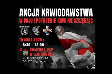 Legionowo znów odda głos krwi. Przy komendzie stanie krwiobus